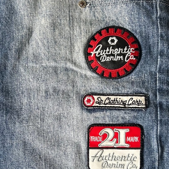 Y2K vintage Denim pants with Patches vintage - Picture 9 of 10